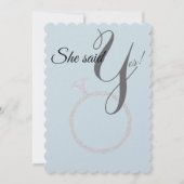 BRIDE & CO彼女はYes!ダイヤモンドリングや輪婚約 招待状 (正面)