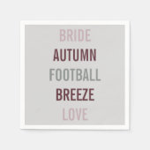 BRIDE & CO秋の花嫁秋インラブシャワーパーティー スタンダードカクテルナプキン (正面)