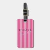 BRIDE&CO サーティ&ファビュラス 誕生日パーティー トラベル ラゲッジタグ (正面縦)