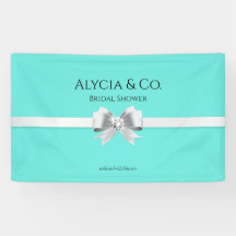 Bride & Co.ターコイズ/ティール（緑がかった色）背景パーティーバナー