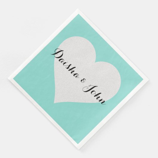 BRIDE&CO ティールブルーのハートパーティシャワー (コーナー)