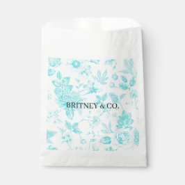 Bride & Co. ティール フラワートゥイル オーダーメイド フェイバーバッグ