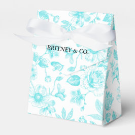 Bride & Co. ティール フラワートゥイル オーダーメイド フェイバーボックス
