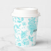 Bride & Co. ティール フラワートゥワル オーダーメイド 紙コップ (右)