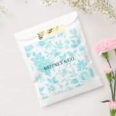Bride & Co. ティール フラワートゥワール オーダーメイド フェイバーバッグ (封をした状態)