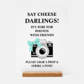 Bride & Co. ブライダルシャワー ターコイズ アクリルサイン (正面)