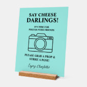 Bride & Co. Bridal Shower Teal アクリルサイン (傾斜)