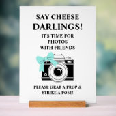 Bride & Co. Bridal Shower Turquoise アクリルサイン (ニュートラル)