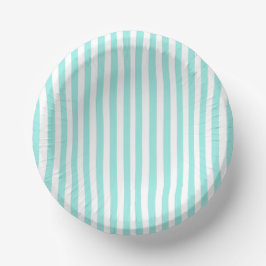 Bride & Co. Bridal Shower Turquoise Striped ペーパーボウル