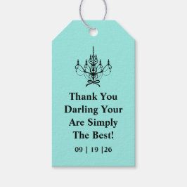 Bride & Co. Bridal Shower Turquoise Thank You ギフトタグ