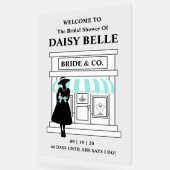 Bride & Co. Bridal Shower Turquoise Welcome アクリルサイン (傾斜)