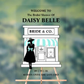 Bride & Co. Bridal Shower Turquoise Welcome アクリルサイン (ニュートラル)