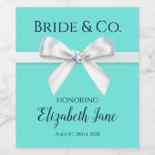 Bride & Co. Bridal Shower Wine Bottle Labels ワインラベル (シングルラベル)