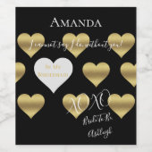 BRIDE & CO Girls Only Be My Bridesmaidパーティー ワインラベル (シングルラベル)