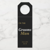 BRIDE & Co I'm The Groomsmenブライダルパーティ名 ボトルネックタグ (正面)