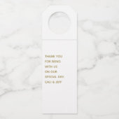 BRIDE & Co I'm The Groomsmenブライダルパーティ名 ボトルネックタグ (裏面)