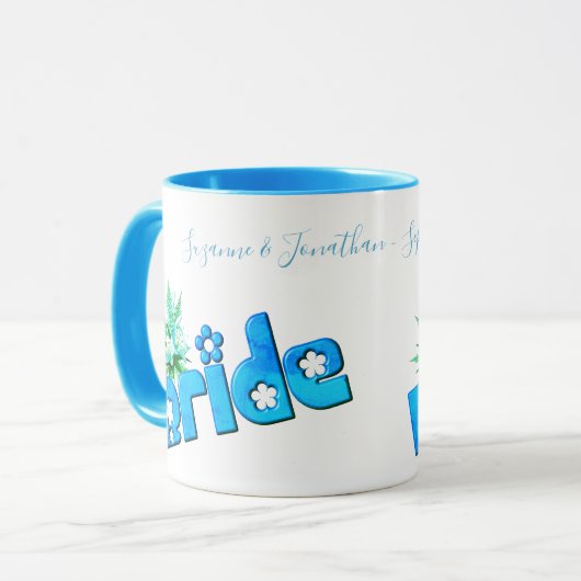 Bride Cute Personalized Wedding マグカップ (正面左)