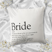 Bride Definition, Bridal Shower Modern Typographic クッション