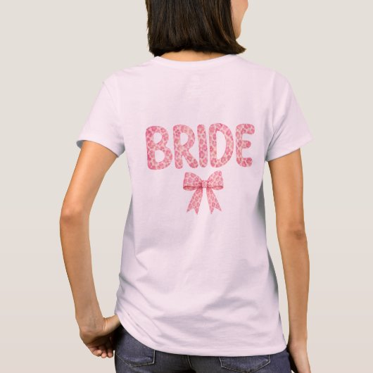 Bride Design - Leo - Schleife- pink- Junggesellen Tシャツ (裏面)