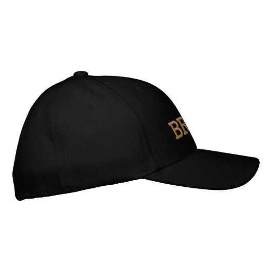 BRIDE embroidered baseball cap gold / black 刺繍入りキャップ (右)