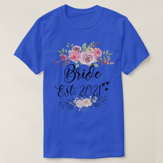 Bride Est 2022の結婚バチェロレッテ Tシャツ (デザイン正面)