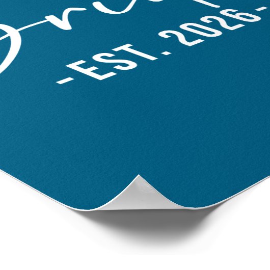 Bride est 2026 matching getting ready bride groom ポスター (角)