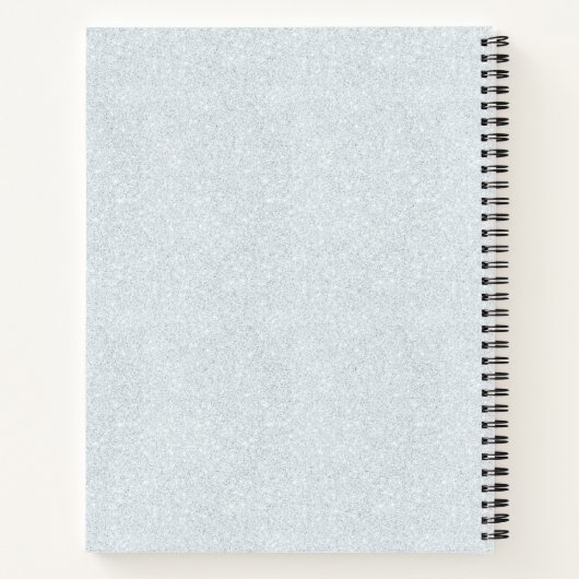 BRIDE Faux Glitter Varsity Engagement Bridal ノートブック (裏面)