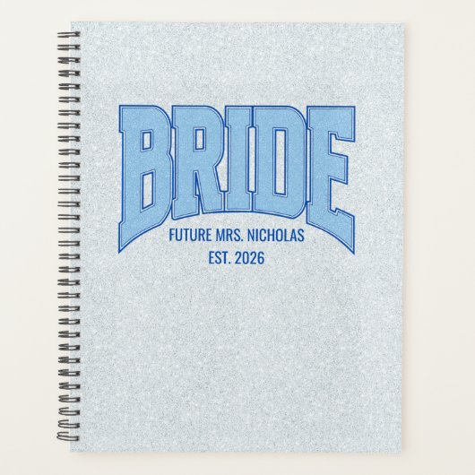 BRIDE Faux Glitter Wedding Planner Organizer プランナー手帳 (正面)