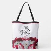 Bride Floral Peonies multi Print Tote Bag トートバッグ (裏面)