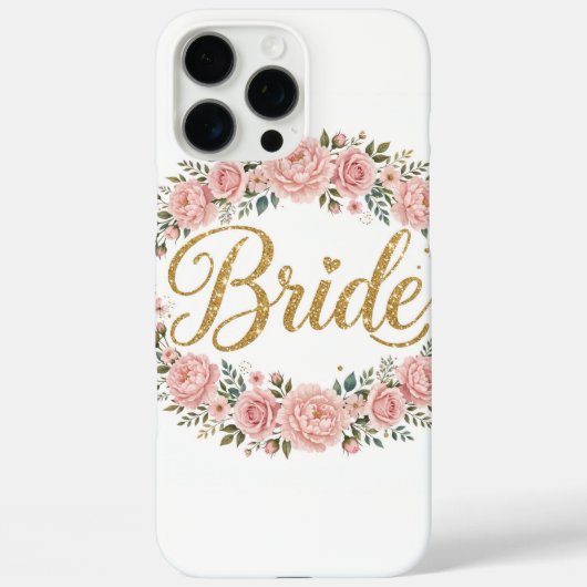 Bride Floral Watercolor iPhone Case Case-Mate iPhoneケース (裏面)