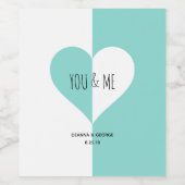 BRIDE Forever You & Me Suite シャワーハーツパーティ ワインラベル (シングルラベル)