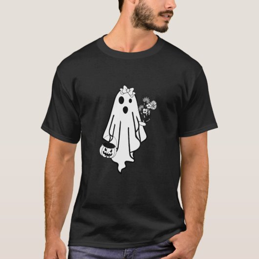 Bride Ghost  Halloween Costume Scary Pumpkin Lamp Tシャツ (正面)