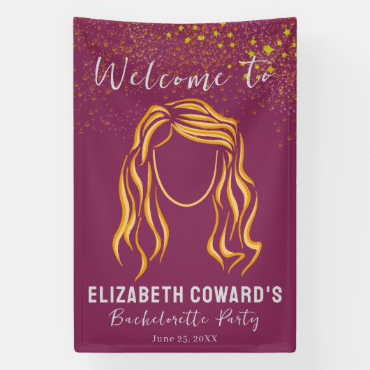Bride Girl Bachelorette Party Sign Banner 横断幕 (縦)