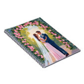 Bride & Groom Garden Arch | Floral Wedding Painted ノートブック (右側)