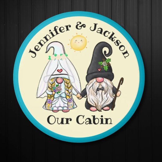 Bride & Groom Gnome Couple Cruise Door Marker マグネット