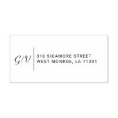 Bride & Groom Initials Return Address セルフインキングスタンプ (デザイン)