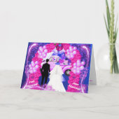Bride Groom Just Married Greeting Card カード (正面)