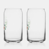 Bride & Groom Personalized Mr & Mrs  Floral ガラス缶 (左)