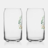 Bride & Groom Personalized Mr & Mrs  Floral ガラス缶 (右)