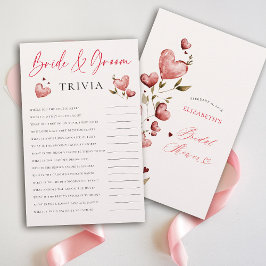Bride Groom Trivia Valentine Bridal Shower Elegant チラシ
