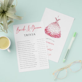 Bride Groom Trivia Valentine Bridal Shower Game チラシ