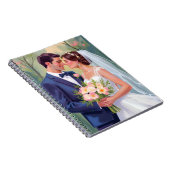 Bride & Groom | Wedding Newlyweds Watercolor ノートブック (右側)