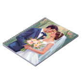 Bride & Groom | Wedding Newlyweds Watercolor ノートブック (左側)