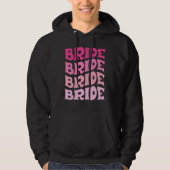 Bride I Do Crew Retro Bachelorette Party Bride Bri パーカ (正面)