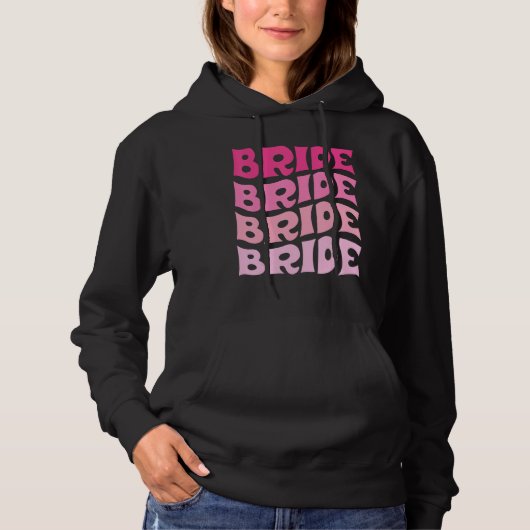 Bride I Do Crew Retro Bachelorette Party Bride Bri パーカ (正面)