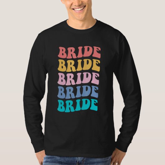 Bride I Do Crew Retro Bachelorette Party Bride Bri Tシャツ (正面)
