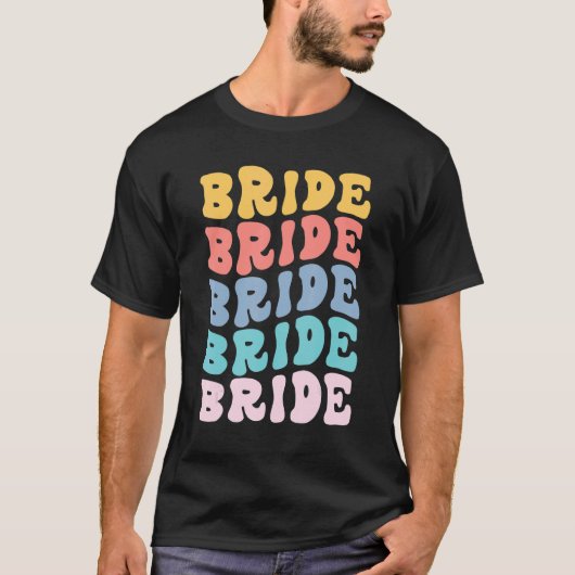 Bride I Do Crew Retro Bachelorette Party Bride Bri Tシャツ (正面)