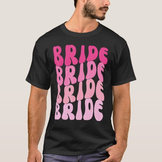 Bride I Do Crew Retro Bachelorette Party Bride Bri Tシャツ (正面)