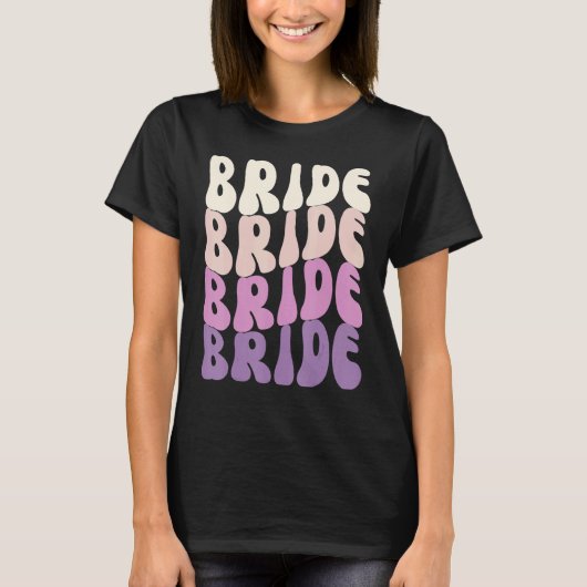 Bride I Do Crew Retro Bachelorette Party Bride Bri Tシャツ (正面)