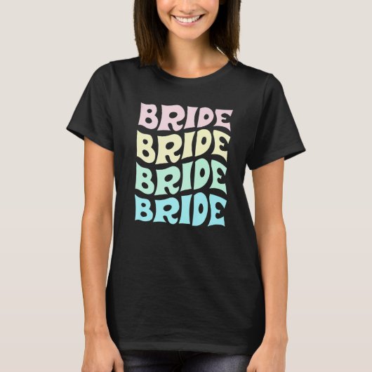Bride I Do Crew Retro Bachelorette Party Bride Bri Tシャツ (正面)